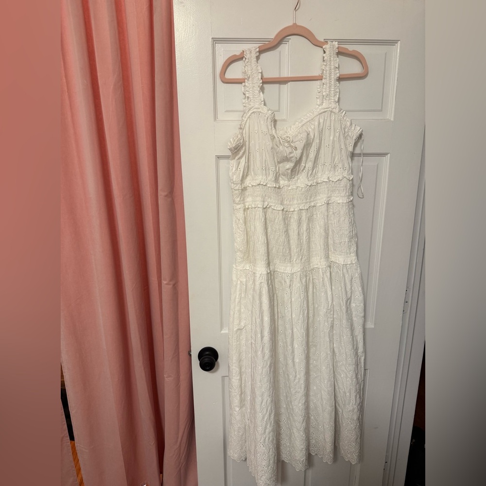 Gap x DOEN White Eyelet Midi Dress